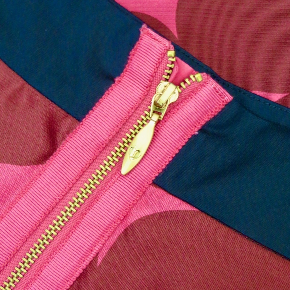 NEW! Juicy Couture Silk Polka Dot Skirt Pink SZ 8 - Picture 6 of 8
